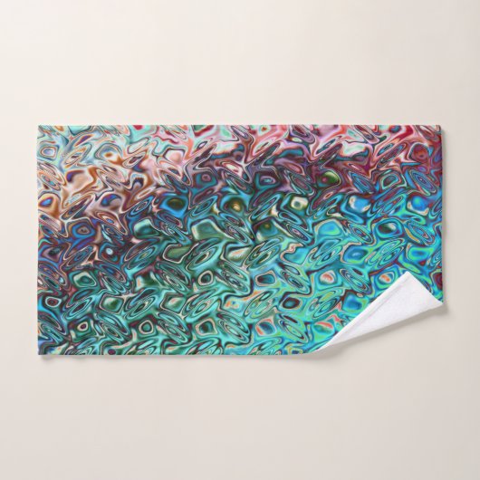 Vloeibare blauwe gel Abstract Bad Handdoek (Handdoek)