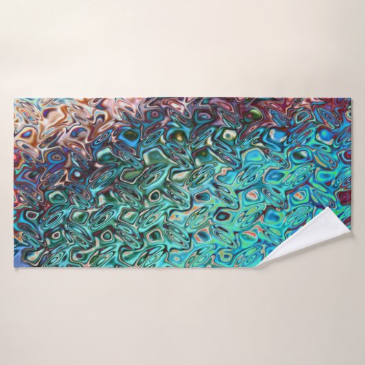 Vloeibare blauwe gel Abstract Badhanddoek (Badhanddoek)