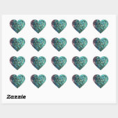 Vloeibare blauwe gel Abstract Hart Sticker (Vel)