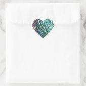 Vloeibare blauwe gel Abstract Hart Sticker (Tas)