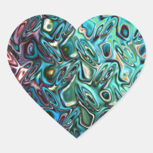 Vloeibare blauwe gel Abstract Hart Sticker