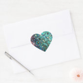 Vloeibare blauwe gel Abstract Hart Sticker (Envelop)