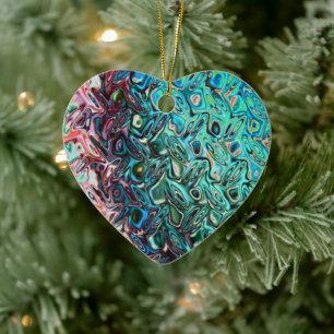 Vloeibare blauwe gel Abstract Keramisch Ornament