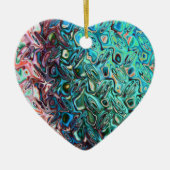 Vloeibare blauwe gel Abstract Keramisch Ornament (Voorkant)