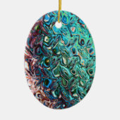 Vloeibare blauwe gel Abstract Keramisch Ornament (Voorkant)