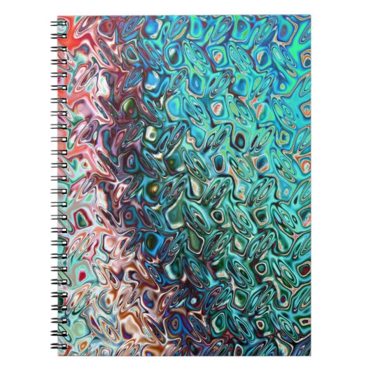 Vloeibare blauwe gel Abstract Notitieboek (Voorkant)