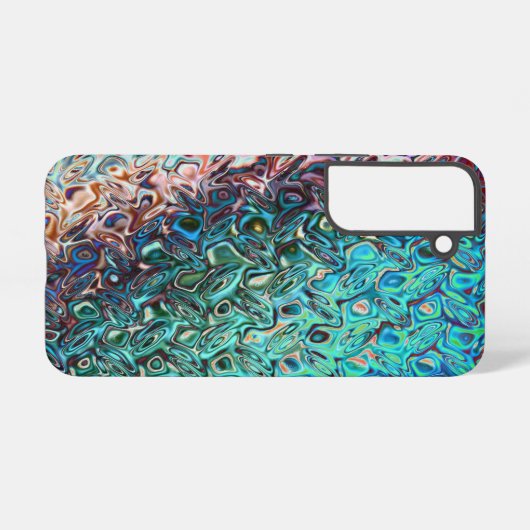 Vloeibare blauwe gel Abstract Samsung Galaxy Hoesje (Achterkant horizontaal)