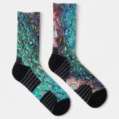 Vloeibare blauwe gel Abstract Sokken (Rechts)