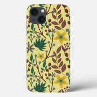 Vloeibare bloemen, bladeren, takken, naadloos, van