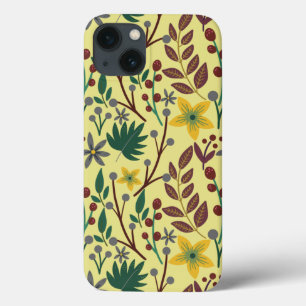 Vloeibare bloemen, bladeren, takken, naadloos, van Case-Mate iPhone case