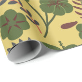 Vloeibare bloemen en vlinderbloemigen, naadloos cadeaupapier (Rol Hoek)