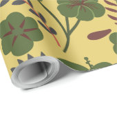 Vloeibare bloemen en vlinderbloemigen, naadloos cadeaupapier (Rol Hoek)