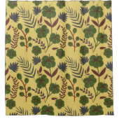 Vloeibare bloemen en vlinderbloemigen, naadloos douchegordijn (Voorkant)