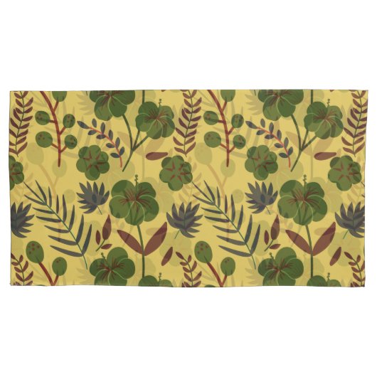 Vloeibare bloemen en vlinderbloemigen, naadloos kussensloop (Voorkant-Links)