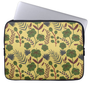 Vloeibare bloemen en vlinderbloemigen, naadloos laptop sleeve