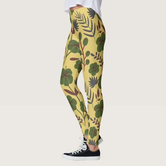 Vloeibare bloemen en vlinderbloemigen, naadloos leggings (Links)