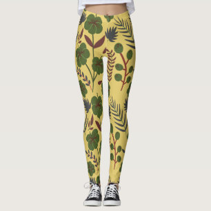 Vloeibare bloemen en vlinderbloemigen, naadloos leggings