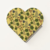 Vloeibare bloemen en vlinderbloemigen, naadloos notitieboek (Achterkant)