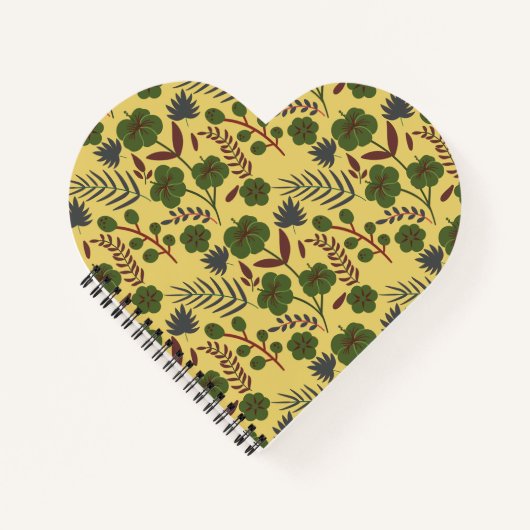 Vloeibare bloemen en vlinderbloemigen, naadloos notitieboek (Voorkant)