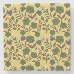 Vloeibare bloemen en vlinderbloemigen, naadloos stenen onderzetter