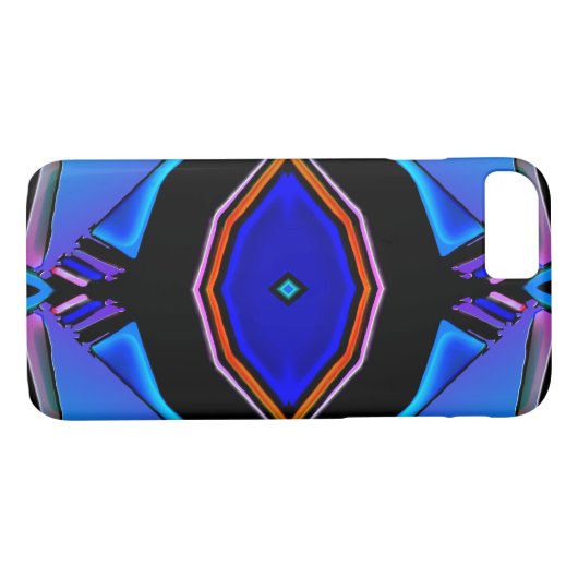Vloeibare Blues Geometrisch Ontwerp Case-Mate iPhone Case (Achterkant (Horizontaal))