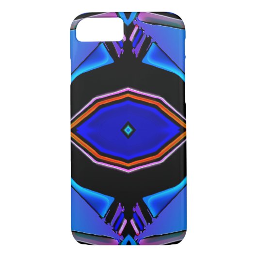 Vloeibare Blues Geometrisch Ontwerp Case-Mate iPhone Case (Achterkant)