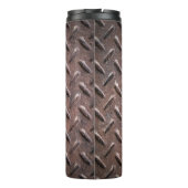 Vloeibare borden van het oude loopvlak, abstract thermosbeker (Achterkant)