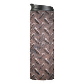 Vloeibare borden van het oude loopvlak, abstract thermosbeker (Geroteerd rechts)