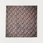 Vloeibare borden van het oude loopvlak, abstract wandkleed (Voorkant (horizontaal))