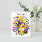  Vloeibare Bouquet aangepaste tekst Dank je Briefkaart (Staand voorkant)