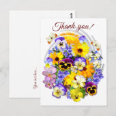  Vloeibare Bouquet aangepaste tekst Dank je Briefkaart (Voorkant / Achterkant)