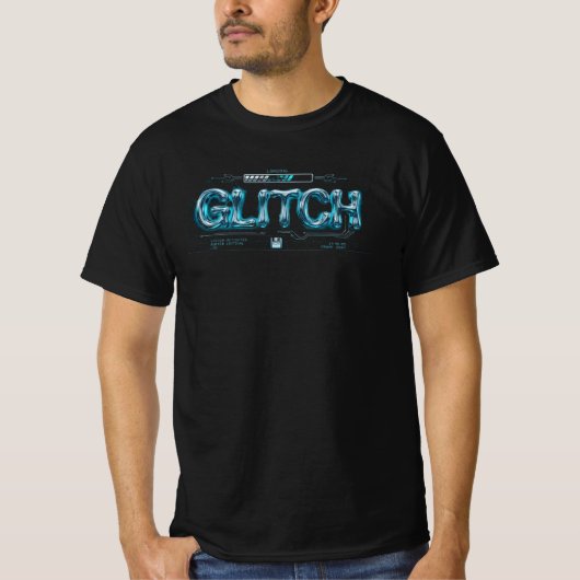 Vloeibare Chrome Typografie T-shirt (Voorkant)