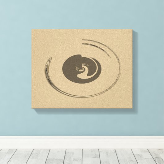 Vloeibare cirkels - Gewikkeld canvas (Insitu (Houten vloer))