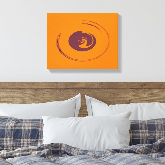 Vloeibare cirkels - Gewikkeld canvas (Insitu (Slaapkamer))