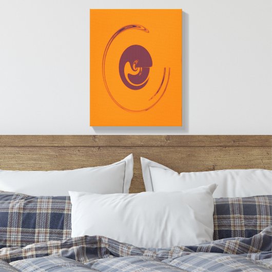 Vloeibare cirkels - Gewikkeld canvas (Insitu (Slaapkamer))