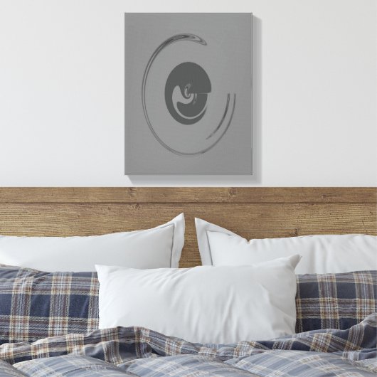 Vloeibare cirkels - Gewikkeld canvas (Insitu (Slaapkamer))