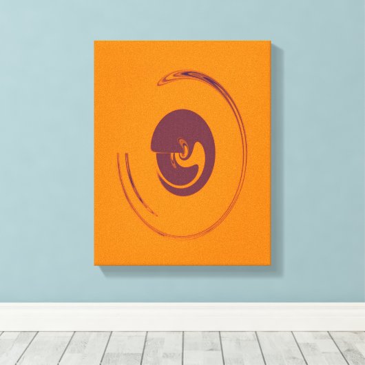 Vloeibare cirkels - Gewikkeld canvas Afdruk (Insitu (Houten vloer))