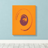 Vloeibare cirkels - Gewikkeld canvas Afdruk (Insitu (Houten vloer))