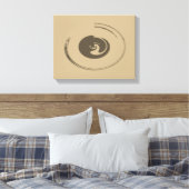 Vloeibare cirkels - Gewikkeld canvas Afdruk (Insitu (Slaapkamer))