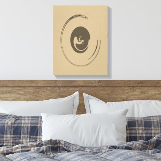 Vloeibare cirkels - Gewikkeld canvas Afdruk (Insitu (Slaapkamer))