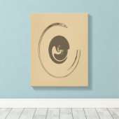 Vloeibare cirkels - Gewikkeld canvas Afdruk (Insitu (Houten vloer))