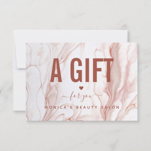 Vloeibare crème Marmer Chic Elegant Beauty Salon L (Voorkant)