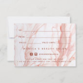 Vloeibare crème Marmer Chic Elegant Beauty Salon L (Achterkant)