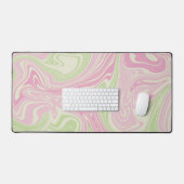 Vloeibare draai groen roze patroon bureaumat (Keyboard & Muis)