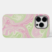 Vloeibare draai groen roze patroon Case-Mate iPhone case (Achterkant (horizontaal))