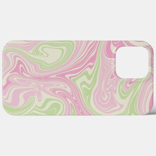 Vloeibare draai groen roze patroon Case-Mate iPhone case (Achterkant (horizontaal))