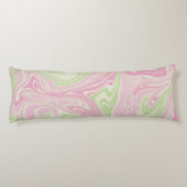 Vloeibare draai groen roze patroon lichaamskussen (Achterkant)