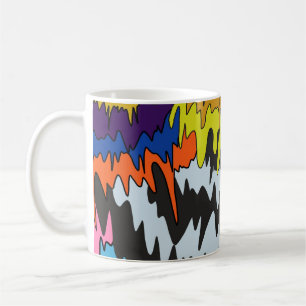 Vloeibare Drip Kleurrijke Groovy Streep Trippy Pat Koffiemok