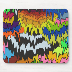 Vloeibare Drip Kleurrijke Groovy Streep Trippy Pat Muismat