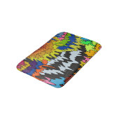 Vloeibare Drip Kleurrijke Groovy Stripe Trippy Pat Badmat (Gekanteld)